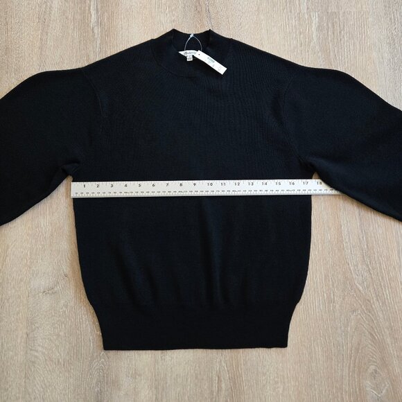 Madewell Merino Wool Ruffle Mockneck Sweater Size Small MSRP $118 New With Tags - Picture 5 of 17